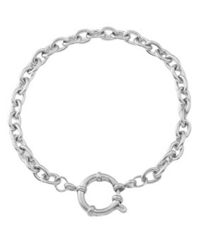 The Chunky Chain Charm Bracelet / Stainless Steel - Nina Kane Jewellery