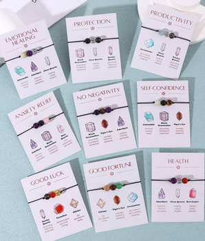 Positivity Crystal Beaded Bracelets / Crystal - Nina Kane Jewellery