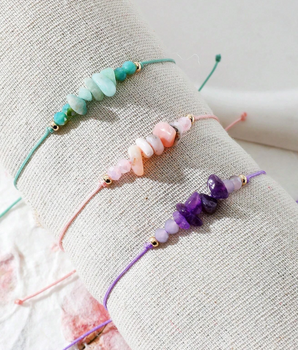 3 Piece Crystal Wish Bracelets / Crystal - Nina Kane Jewellery