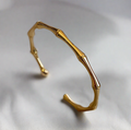 Amina Bamboo Joint Bangle / Stainless Steel view 2