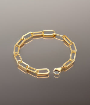 Aurora Minimalist Clip Chain Bracelet / 18K Gold Plated - Nina Kane Jewellery