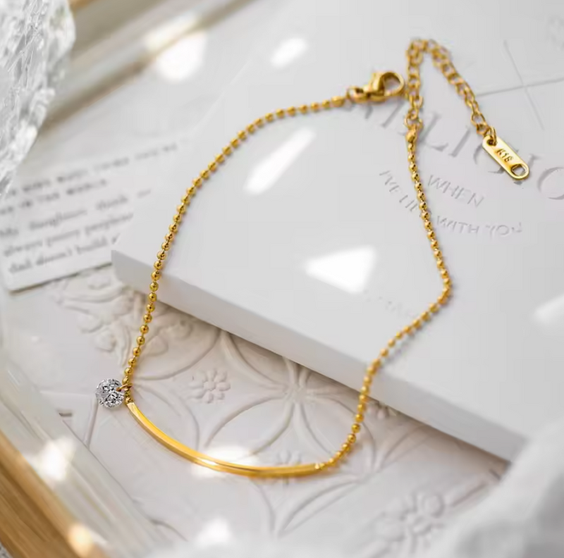 Danni Summer Beaded Anklet / 18k Gold Plated