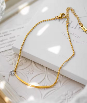 Danni Summer Beaded Anklet / 18k Gold Plated - Nina Kane Jewellery