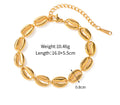 Golden Cowrie Shells Bracelet / Stainless Steel view 7