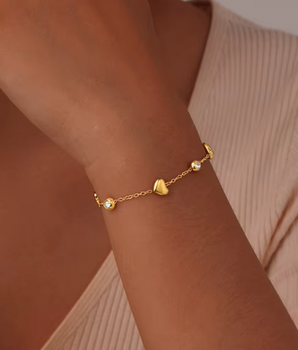 Golden Crush Bracelet / 18K Gold Plated - Nina Kane Jewellery