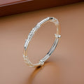 Hermione Inlaid Flower Bracelet / Stainless Steel view 2