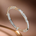 Hermione Inlaid Flower Bracelet / Stainless Steel view 3
