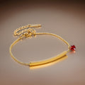Jodie Red Love Heart Bracelet / Stainless Steel view 1