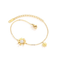 Louise Golden Daisy Bracelet / 18K Gold Plated view 6
