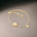 Louise Golden Daisy Bracelet / 18K Gold Plated view 2