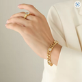 Madeira Chunky Cuban Bracelet / 18K Gold Plated view 1