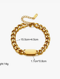 Nivi Chunky Cuban Bracelet / 18K Gold Plated view 3