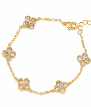 The Diamond Clover Bracelet - Nina Kane Jewellery