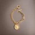 Bethany Coin Charm Bracelet / 18K Gold Plated view 5