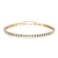 Cassie Gold Tennis Bracelet / Stainless Steel view 1