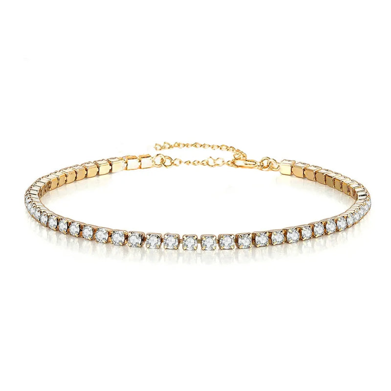 Cassie Gold Tennis Bracelet / Stainless Steel