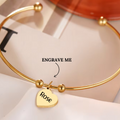 Elaine Personalised Heart Bangles view 3