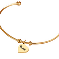 Elaine Personalised Heart Bangles view 1
