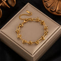 Estera Knot Lunk Chain Bracelet / 18K Gold Plated view 1