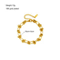 Estera Knot Lunk Chain Bracelet / 18K Gold Plated view 4