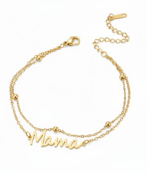 MAMA Double Chain Bracelet - Nina Kane Jewellery