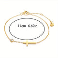 Roxanne Golden Cross Bracelet / Stainless Steel view 5