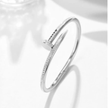 Sparkling Zircon Nail Bangle / Stainless Steel view 4
