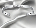 Alison Hidden Mantra Bangles / Stainless Steel view 1