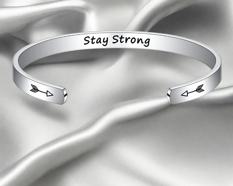 Alison Hidden Mantra Bangles / Stainless Steel