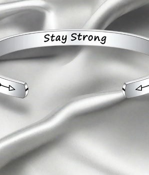 Alison Hidden Mantra Bangles / Stainless Steel - Nina Kane Jewellery