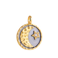 Aurora Moon & Star Charm / Stainless Steel view 1