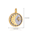 Aurora Moon & Star Charm / Stainless Steel view 4