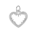 Spiked Heart Charm / Stainless Steel view 1