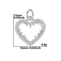 Spiked Heart Charm / Stainless Steel view 2