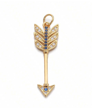 The Arrow Charm / 18K Gold Plated - Nina Kane Jewellery