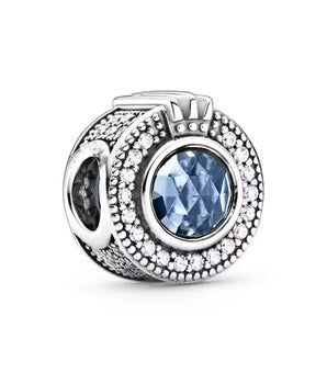 The Blue Round Charm / Alloy - Nina Kane Jewellery