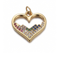 The Colourful Heart Charm / 18K Gold Plated view 1