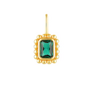 The Green Gemstone Charm / 18K Gold Plated view 1