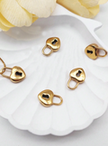 The Heart Lock Charm / 18K Gold Plated view 1