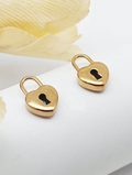 The Heart Lock Charm / 18K Gold Plated view 3