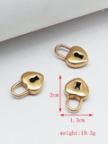The Heart Lock Charm / 18K Gold Plated view 4