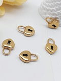 The Heart Lock Charm / 18K Gold Plated view 2
