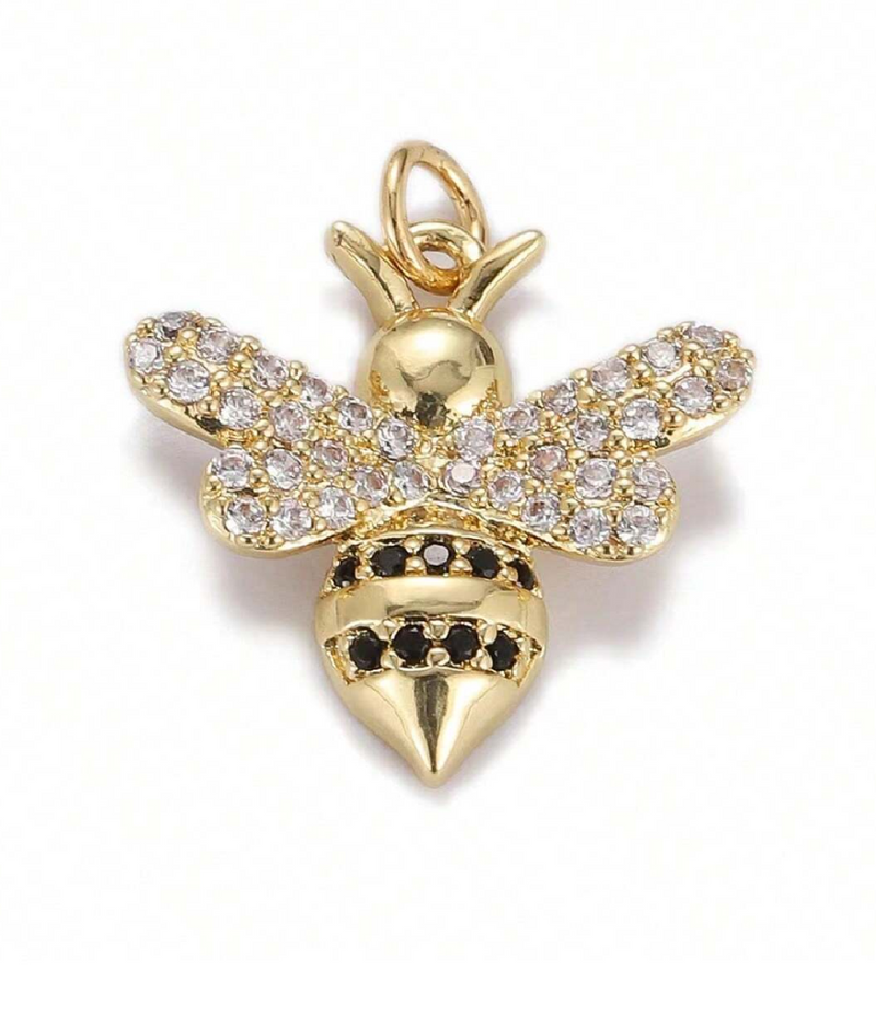 The Little Bee Charm / 18K Gold Plated