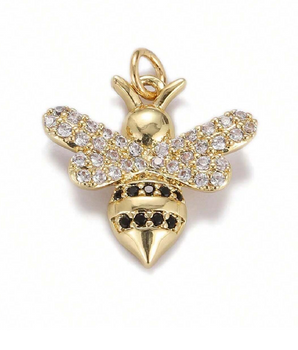 The Little Bee Charm / 18K Gold Plated - Nina Kane Jewellery