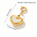 The Mother of Pearl Heart Charm / 18K Gold Plated view 2