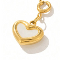 The Mother of Pearl Heart Charm / 18K Gold Plated view 1