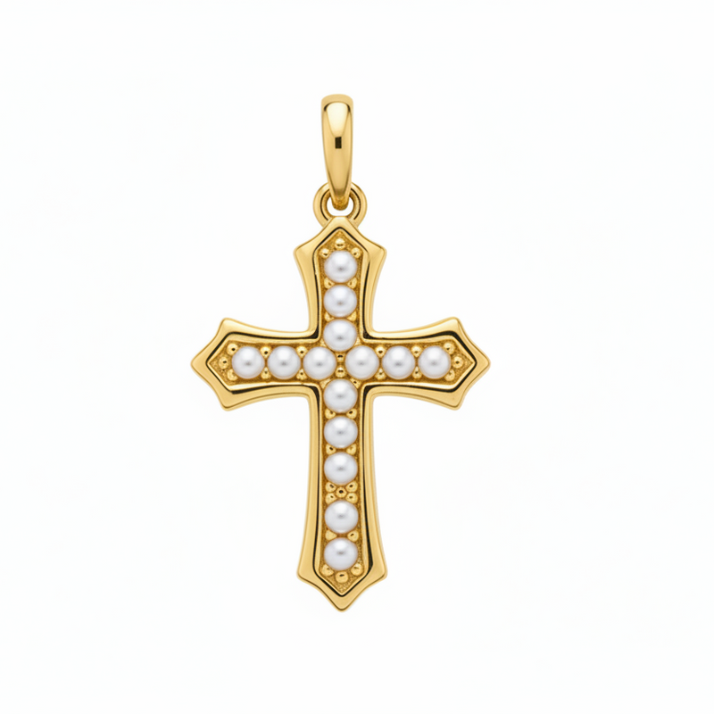 The Pearly Cross Charm