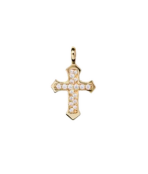 The Pearly Cross Charm / 18K Gold Plated - Nina Kane Jewellery