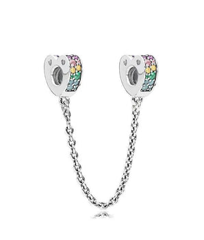 The "Raimbow" Safety Chain Charm / Alloy - Nina Kane Jewellery