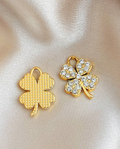 The Sparkly Clover Charm / 18K Gold Plated view 2